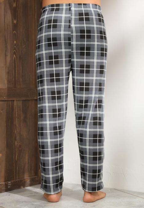 Pantaloni de Pijama ,Barbati,Culoare Gri Inchis cu Negru,Engros